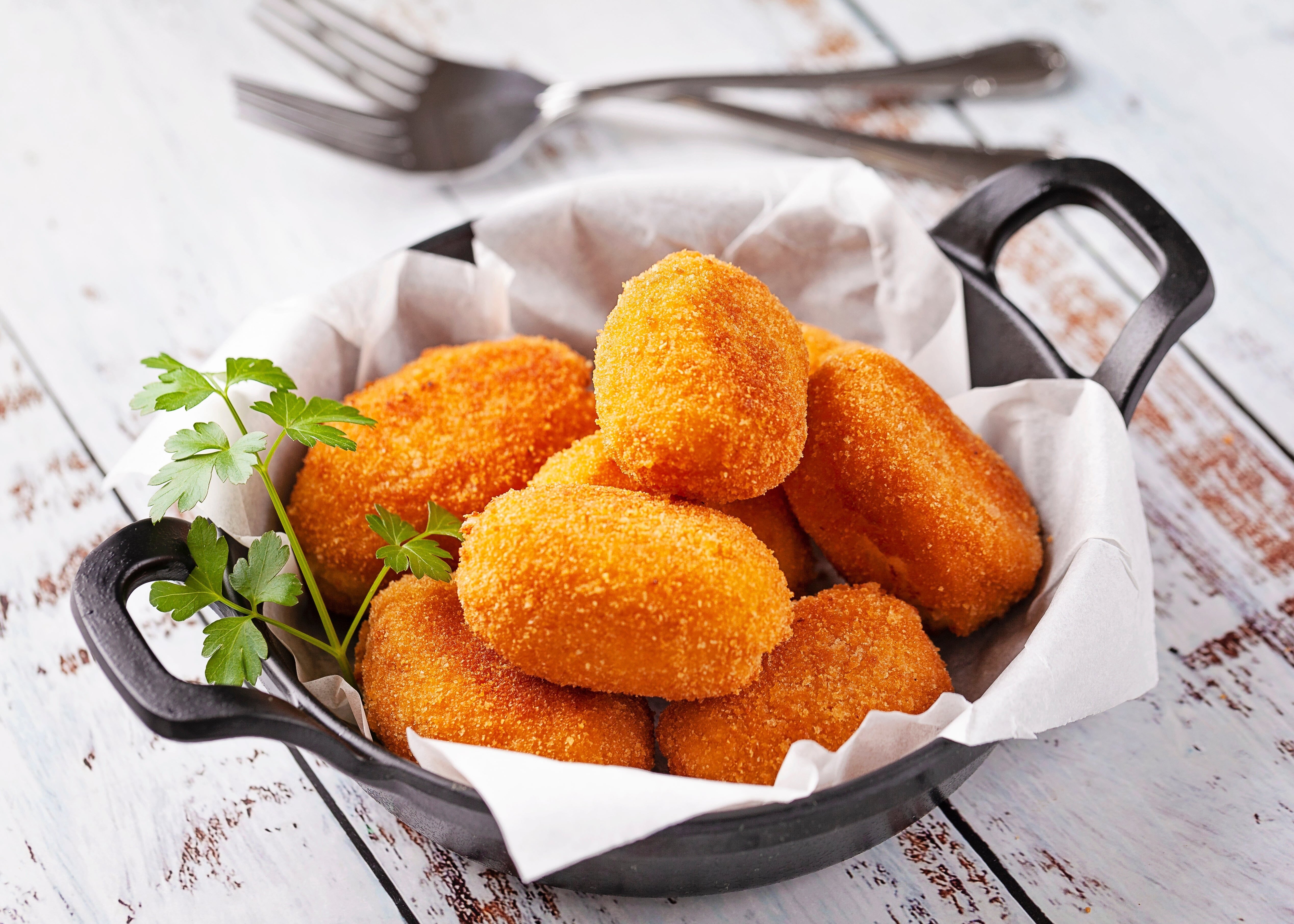 Cheesy Potato Croquette (made from instant mashed potato powder)