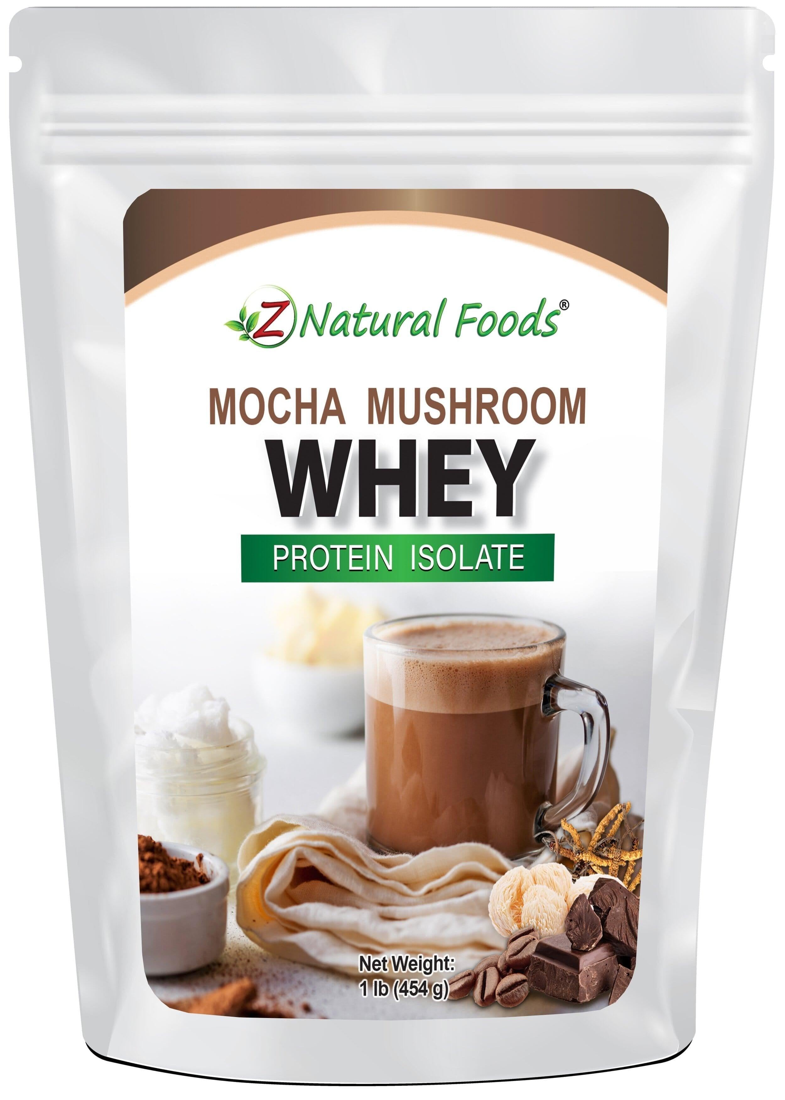 This is a picture of our Mocha Mushroom Whey Protein product image.