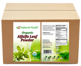 Alfalfa Leaf Powder - Organic front and back label image for bulk