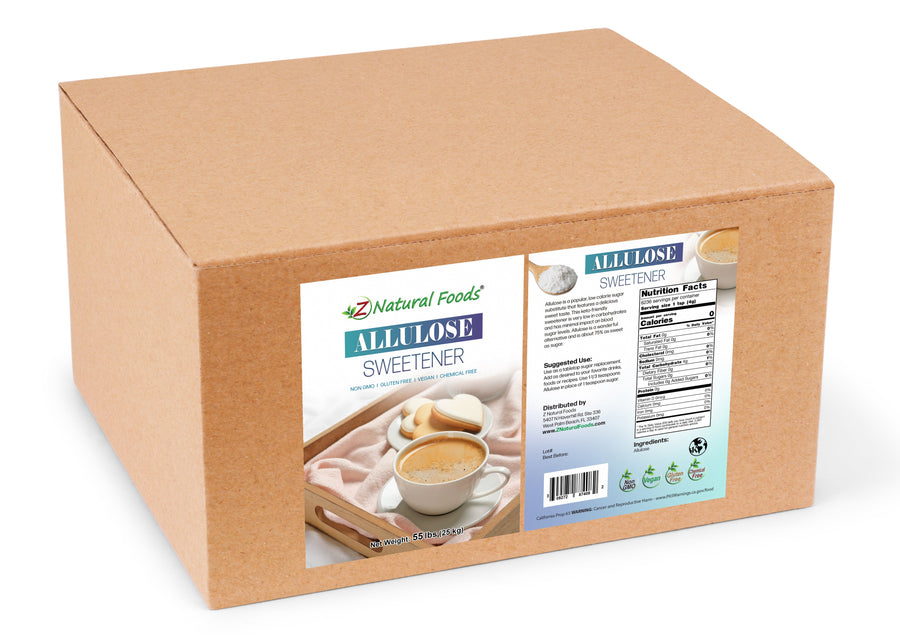 Bulk Allulose Sweetener Z Natural Foods front and back label image