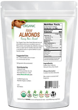 Photo of back of 2 lb bag of Almonds - Raw Organic
