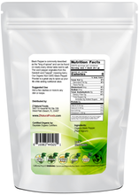 5 lb Black Pepper Powder - Organic back of bag image