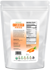 Carrot Powder - Organic back of the bag image 5 lb