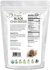 Back of the bag image of Chia Seeds - Organic Black 1 lb