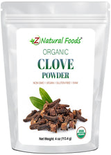 Front of the bag image for Clove Powder - Organic 4 oz