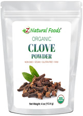 Front of the bag image for Clove Powder - Organic 4 oz