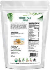 Coconut Palm Sugar - Organic back of the bag image 3 lb