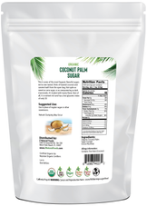 Coconut Palm Sugar - Organic back of the bag image 10 lb