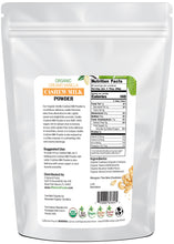 Image of back of 5 lb bag of Creamy Vanilla Cashew Milk Powder - Organic