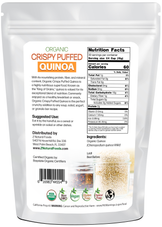Crispy Puffed Quinoa - Organic back of the bag image 1 lb