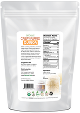 Crispy Puffed Quinoa - Organic back of the bag image 5 lb