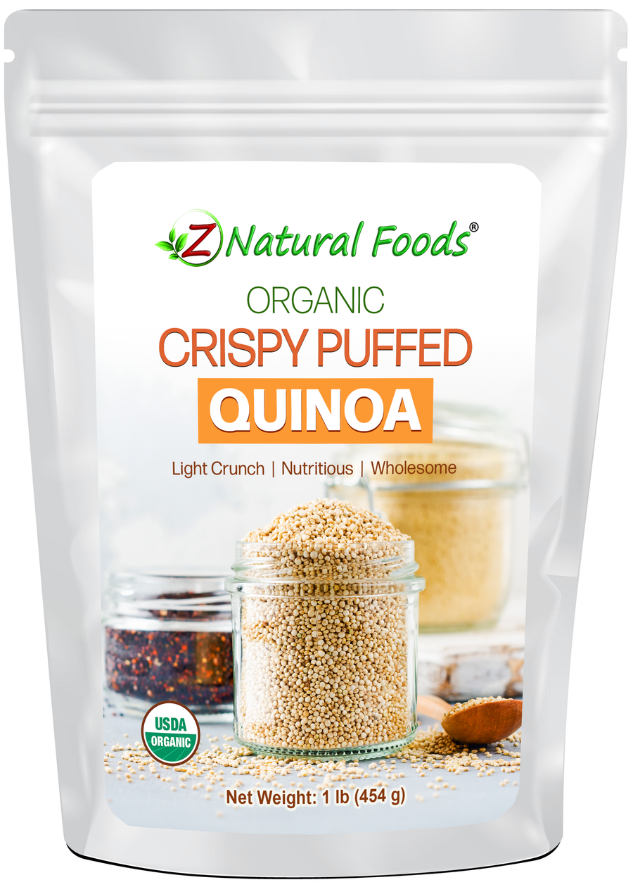 Crispy Puffed Quinoa - Organic front of the bag image 1 lb