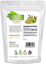 Garcinia Cambogia Extract Powder back of the bag image Z Natural Foods
