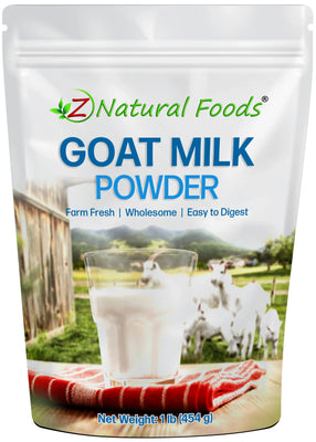 Photo of front of 1 lb bag of Goat Milk Powder