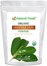 Organic Graviola Leaf Powder front of the bag image 1lb