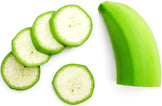 Photo of sliced pieces of Green Banana Powder (Unripe)