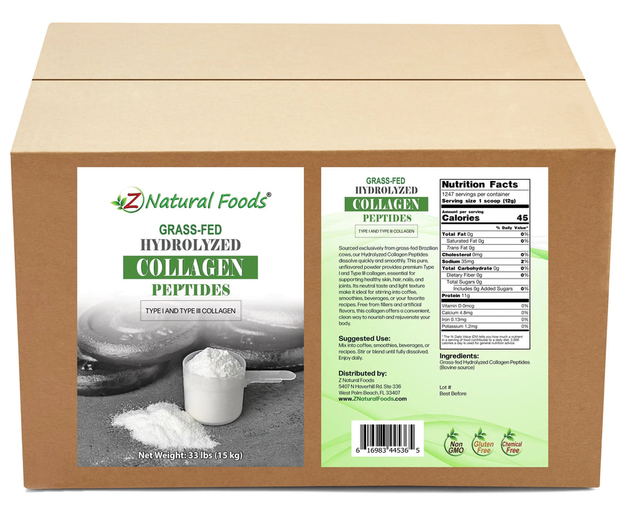 Front and back label image of Hydrolyzed Collagen Peptides in bulk