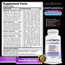Limitless Mind - Ultimate Nootropic Brain Booster nutritional facts image Z Natural Foods