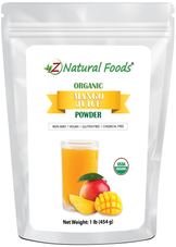 Photo of front of 1 lb bag of Mango Juice Powder - Organic
