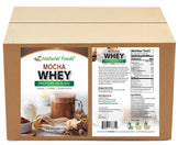 Image of front and back label image of Mocha Whey Protein Isolate in bulk