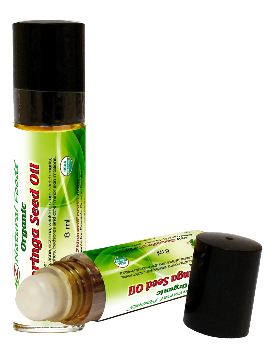 Eight milliliter container of Moringa Seed Oil - Organic from Z Natural Foods 8 ml