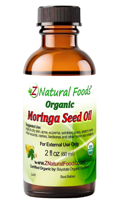 Two ounce jar of Moringa Seed Oil - Organic from Z Natural Foods 2 oz