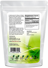 Mucuna Pruriens Seed Powder - Organic back of the bag image Z Natural Foods
