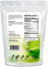 Onion Powder - Organic back of the bag image 1 lb