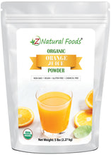 Photo of front of 5 lb bag of Orange Juice Powder - Organic
