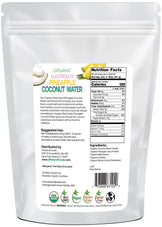Photo of back of 5 lb bag of Organic Electrolyte Pineapple Coconut Water Z Natural Foods