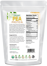 Pea Protein - Organic back of the bag image 1 lb