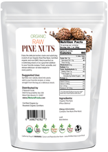 Pine Nuts - Organic back of the bag image 1 lb
