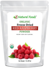 Front of bag image Red Raspberry Powder - Organic Freeze Dried Fruit Powders Z Natural Foods 1 lb