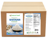 Photo of front and back label image of Shatavari Powder - Organic in bulk