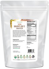 Back of the bag image of Silk Brown Rice Protein Powder - Organic 5 lb