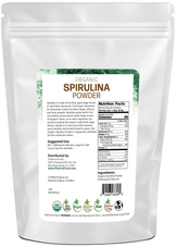 Back of the bag 5 lb image for Spirulina Powder - Organic