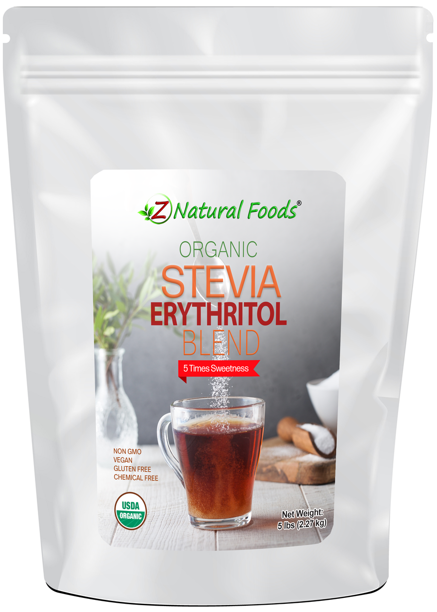 Photo of front of 5 lb bag of Stevia - Erythritol Blend - Organic