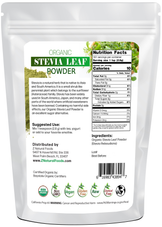 Stevia Leaf Powder - Organic back of the bag image 1 lb