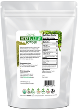 Stevia Leaf Powder - Organic back of the bag image 5 lb