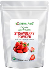 Front bag image of 5 lb Strawberry Powder - Organic Freeze Dried