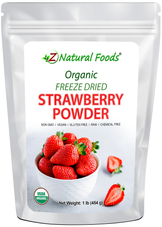 Front bag image of 1 lb Strawberry Powder - Organic Freeze Dried