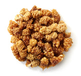 Pile of Sun Dried White Mulberries on white background