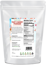 Photo of back of 5 lb bag of Tart Cherry Powder - Freeze Dried
