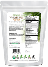 Wheatgrass Powder - Organic back of the bag image 1 lb