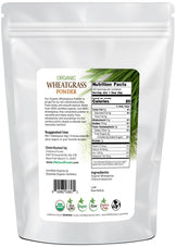 Wheatgrass Powder - Organic back of the bag image 5 lb