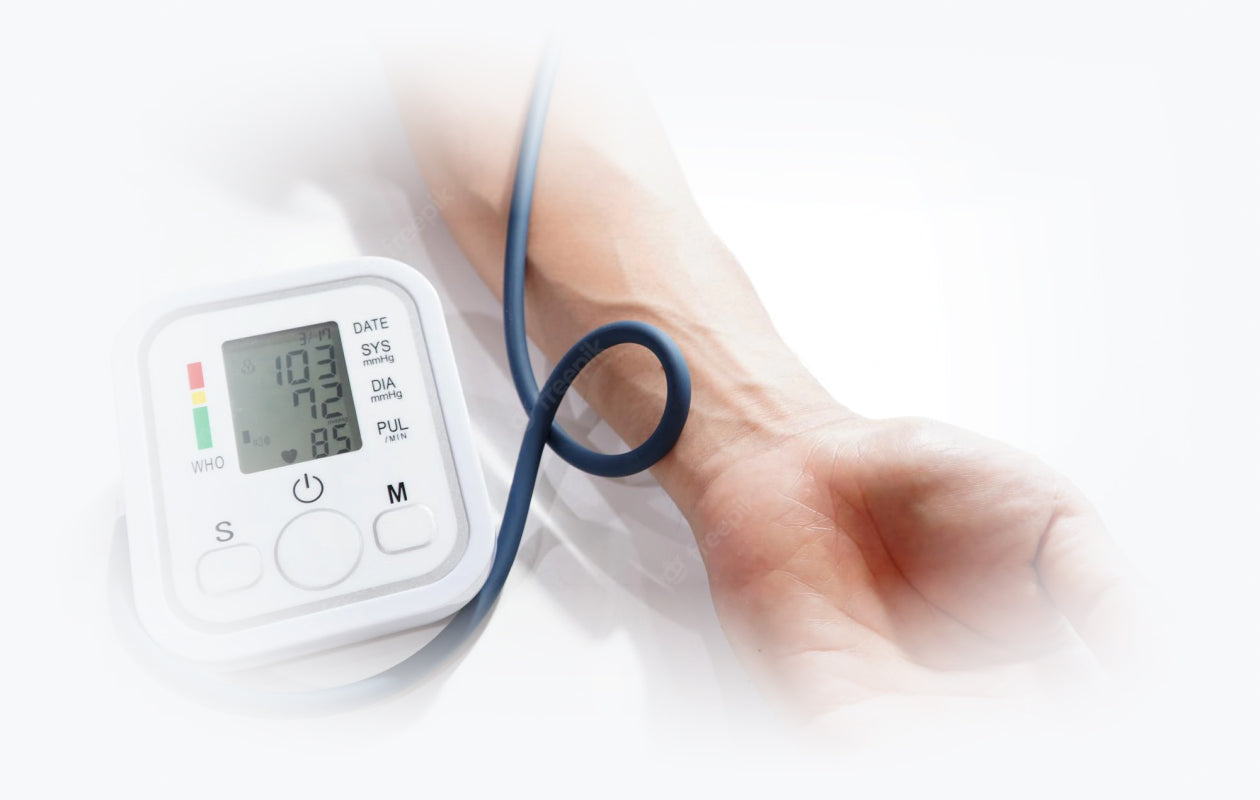 Image of an arm getting blood pressure tested