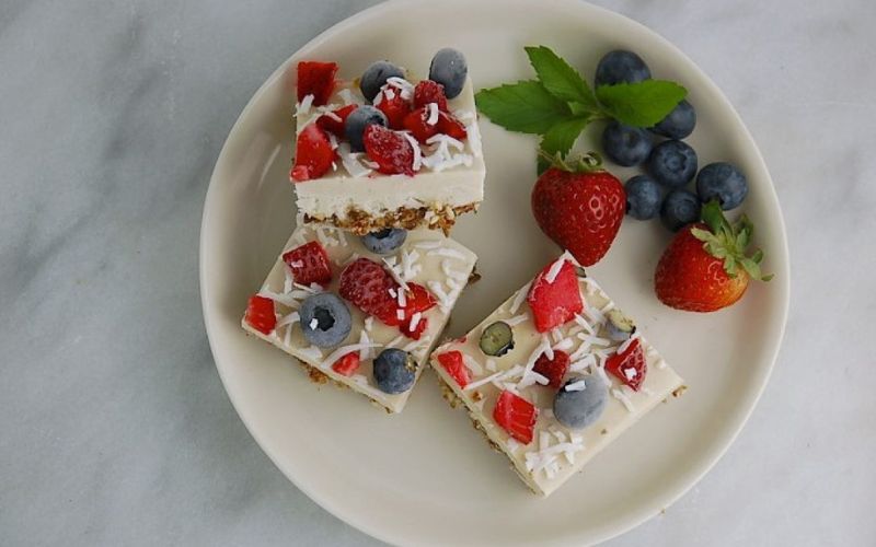 [Recipe] Red, White & Blue Raw Vegan Cheesecake