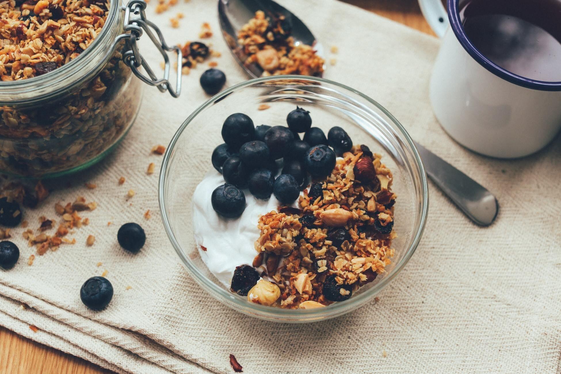 Coconut Granola Clusters with Chia Seeds and Dark Chocolate Chips