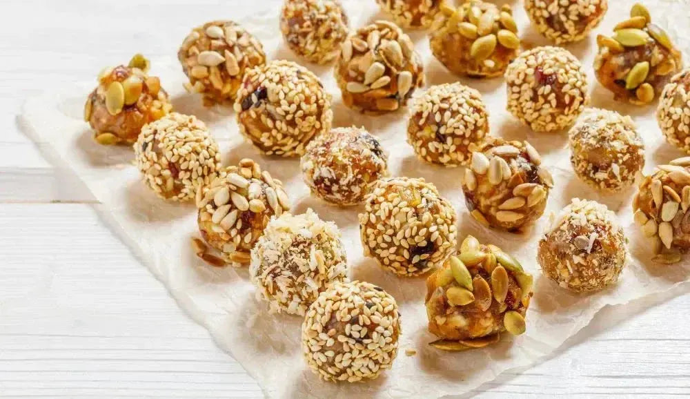 This is a picture of fresh Pumpkin Spice Bites  on a white background