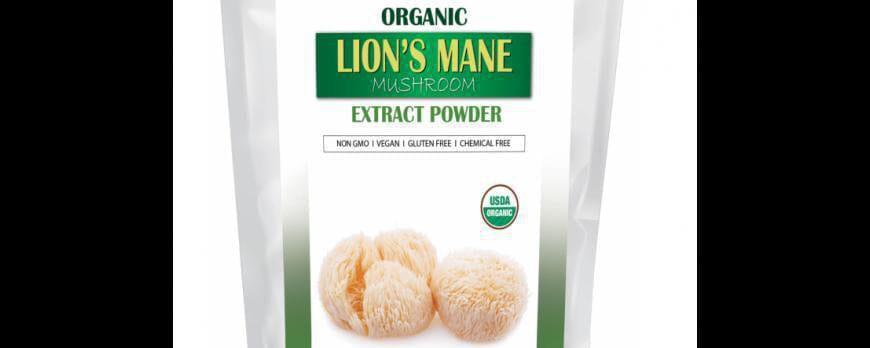 This is a picture of our Organic Lion’s Mane Mushroom Extract product image.